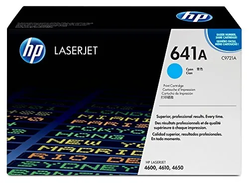 HP 641A (C9721A) Toner Cartridge - Single Pack - Laser - 8000 Pages - Cyan - 1 Each