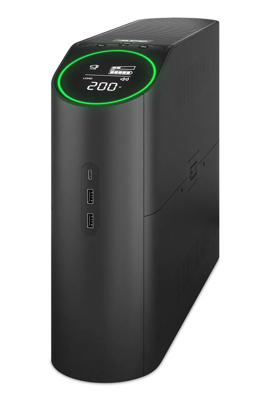 APC Midnight (Black) Gaming UPS With 1500VA And Reactor CIRCLE.10 Outlet, Pure