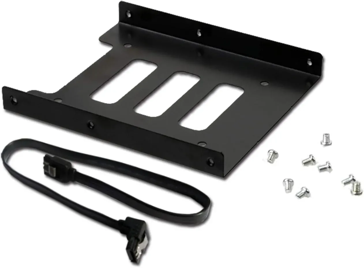 HEYYBIT 2.5" to 3.5" Internal SSD/HDD Mounting Kit, Metal Bracket Adapter with SATA 3.0…