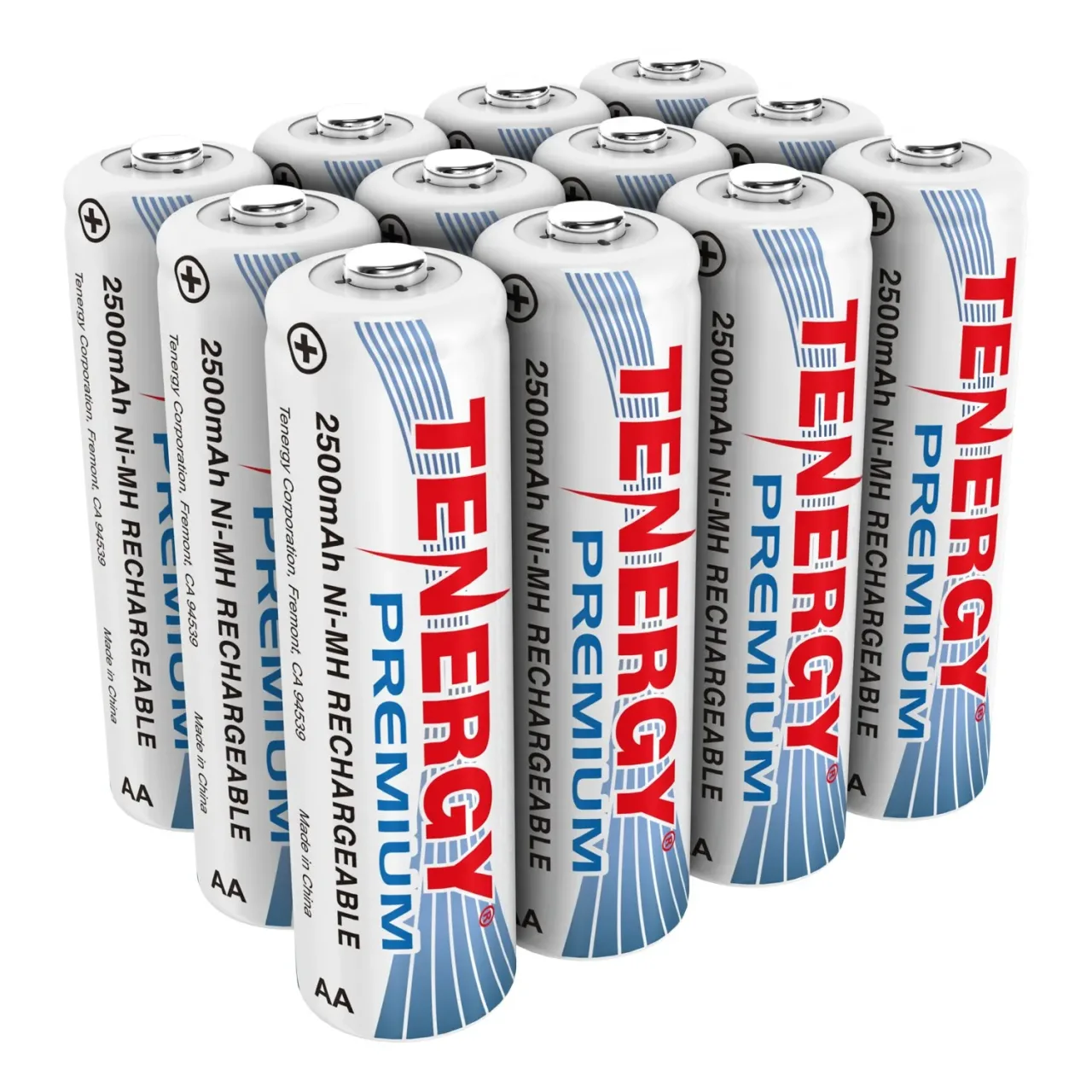 TENERGY 2500mAh Rechargeable AA Batteries