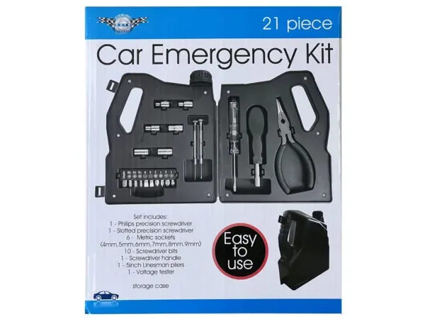 STERLING 21-Piece Emergency Tool Set in Oil Can Storage Case