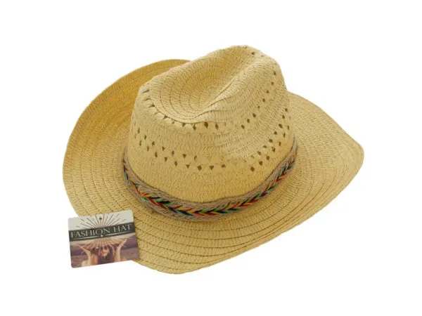 Bulk Buys Western Style Woven Fashion Hat