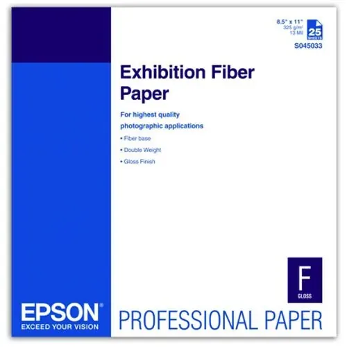 EPSON 25 Sheets of 8.5" x 11" Exhibition Fiber Paper