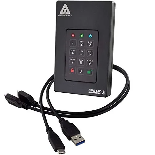 Apricorn Fips Validated, 8TB SSD USB 3.0