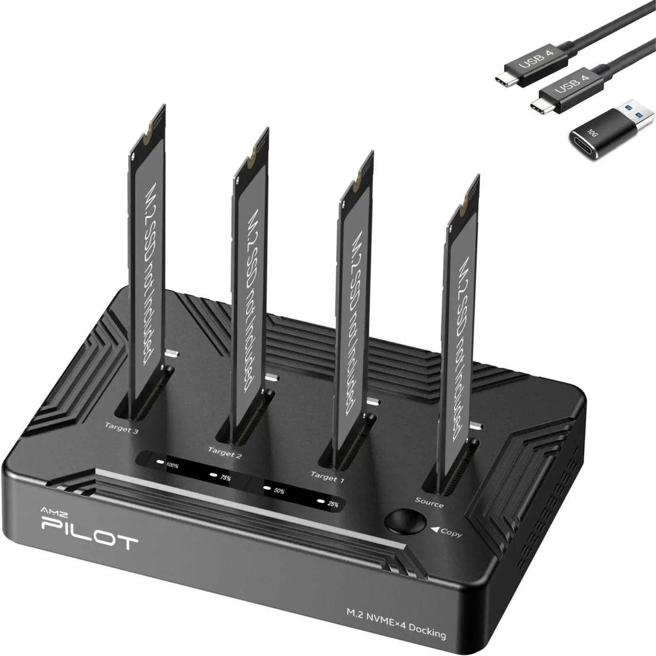 AMZPILOT M.2 NVMe Cloner & SSD Docking Station