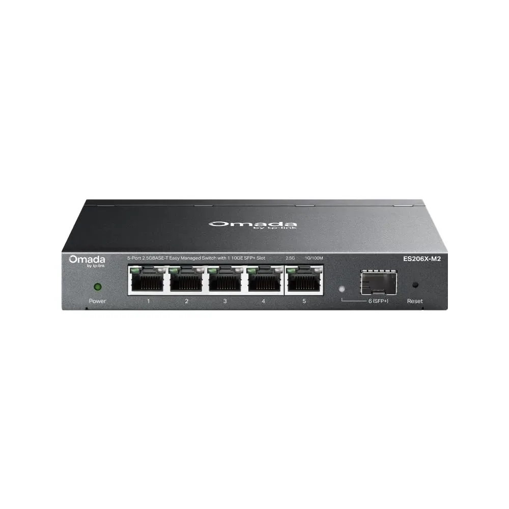 TPLINK Omada 5-PORT 2.5G Easy Managed Switch. Ports: 5 2.5G RJ45, 1 10G Sfp+. Spec: Fan