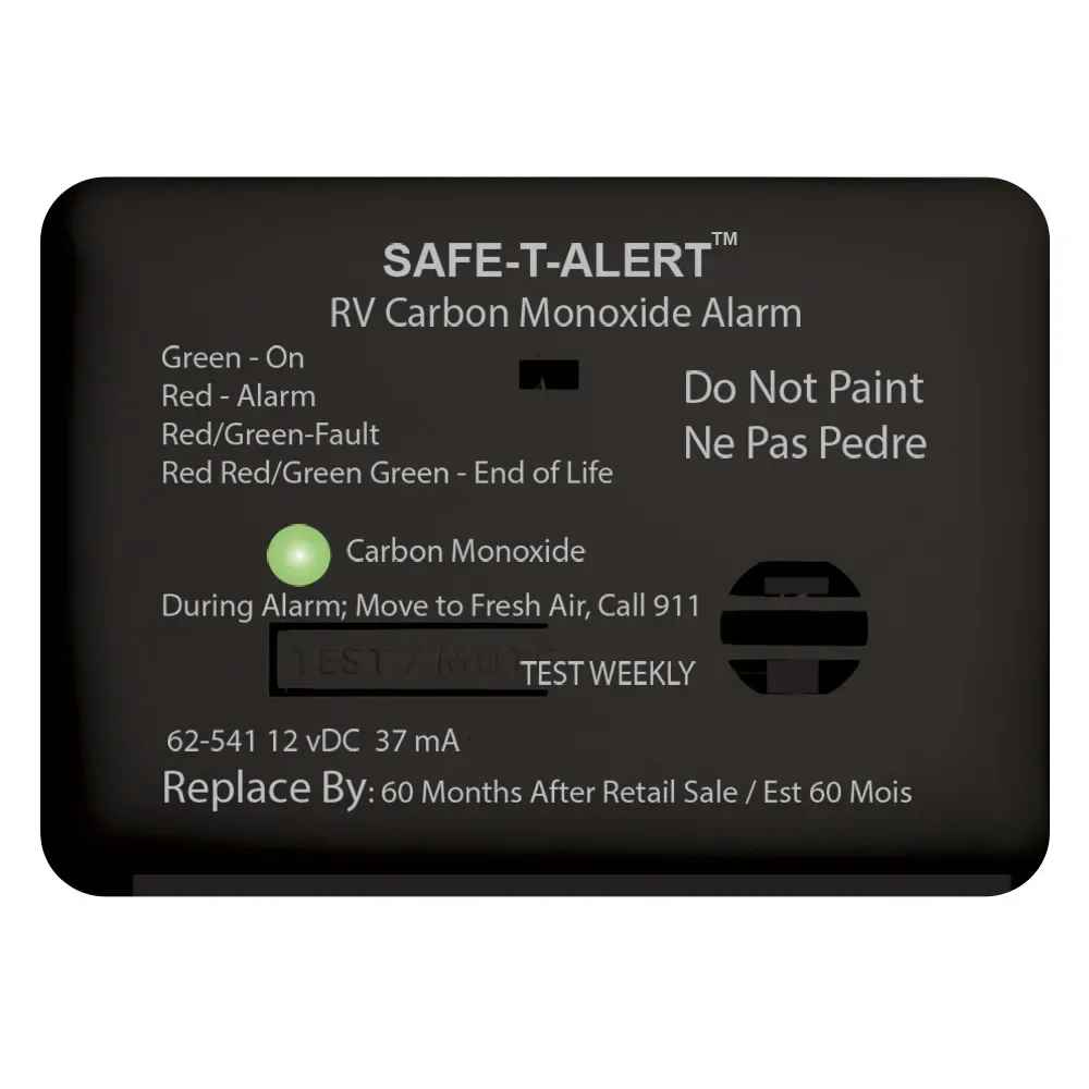 Safe-T-Alert 62 Series Carbon Monoxide Alarm - 12V - RV - Black