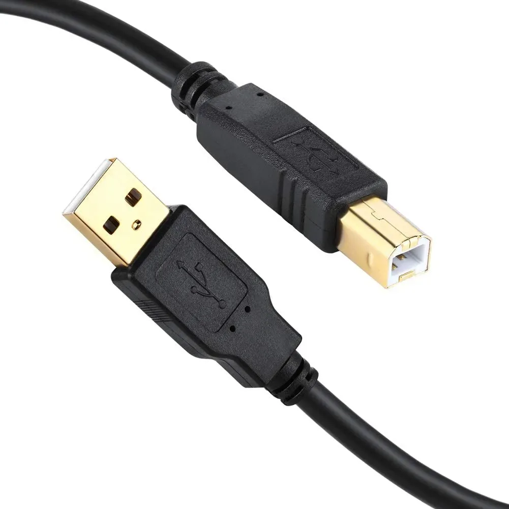 HEYYBIT 10ft USB-A to USB-B 2.0 Cable - Black